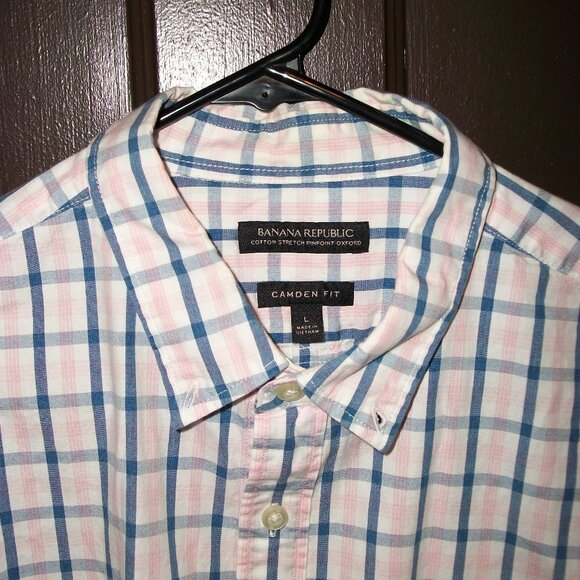 BANANA REPUBLIC Camden Fit Men's Long Sleeve Shirts Lot of 2 Size LARGE - Picture 5 of 5